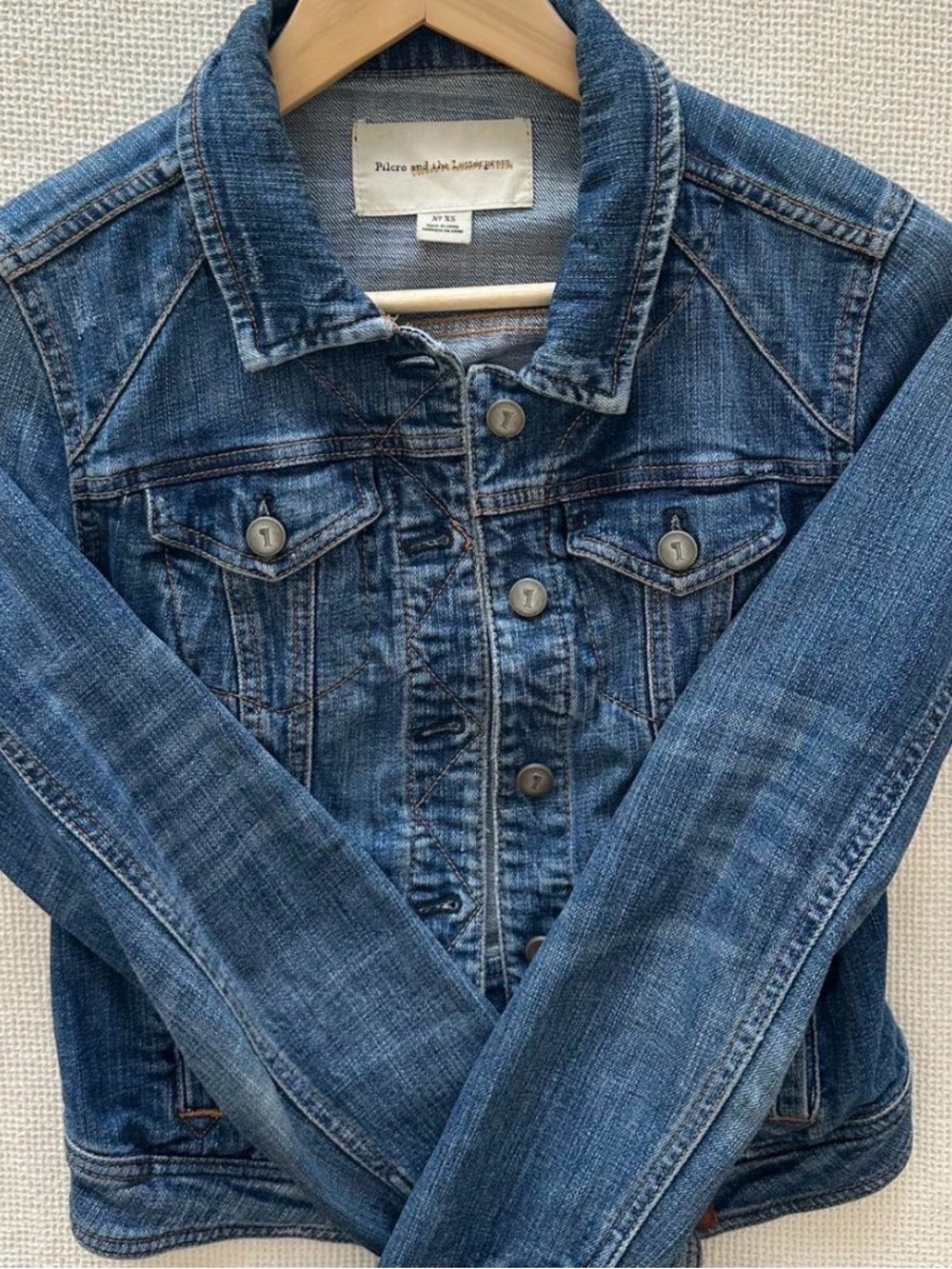 PILCRO and the Letterpress Classic Blue Denim Jacket - Women's Jean Jacket Small - Picture 4 of 4